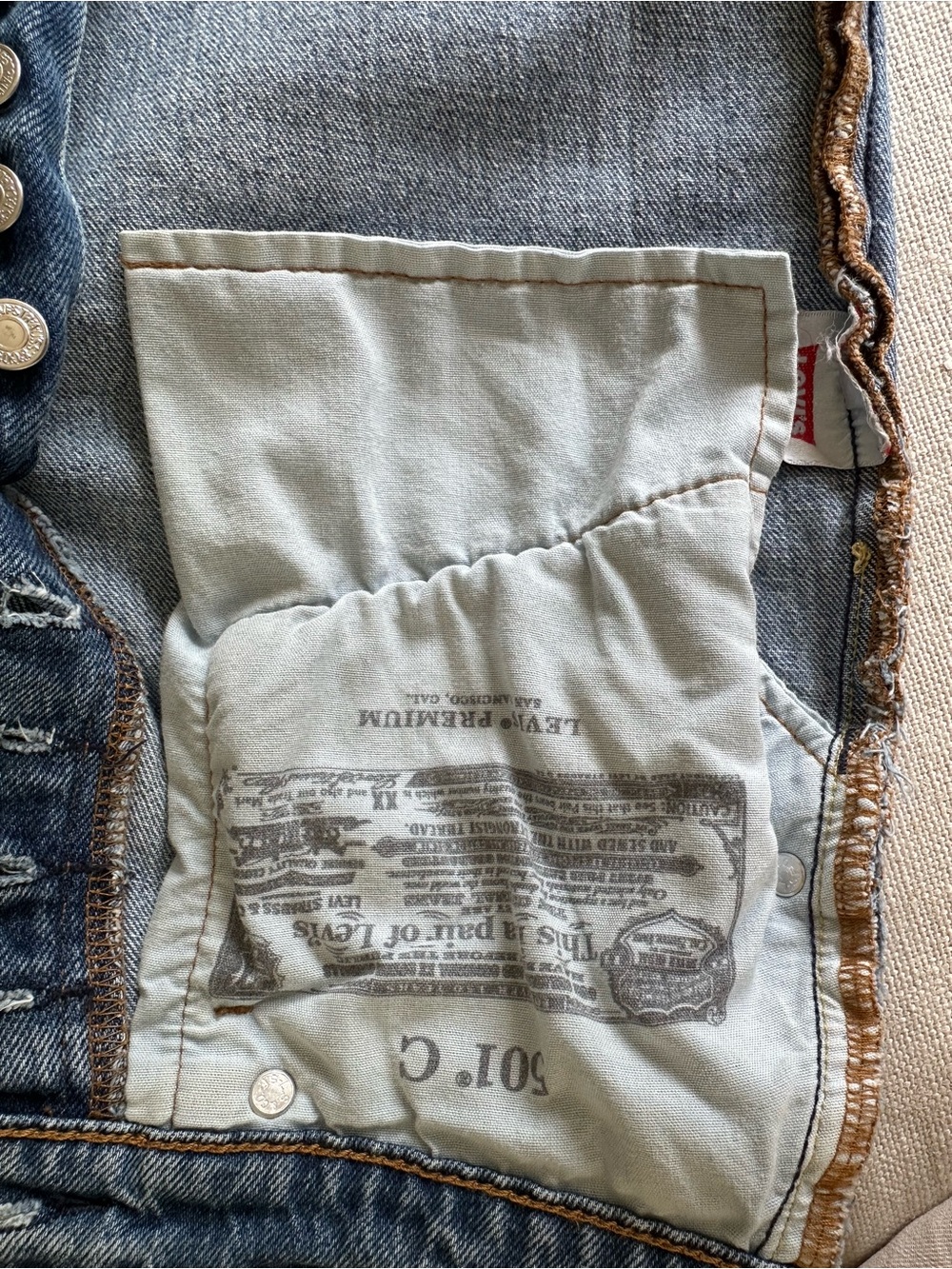LEVI’S 501 Curve Jeans Size 27 Medium Wash - Picture 8 of 10
